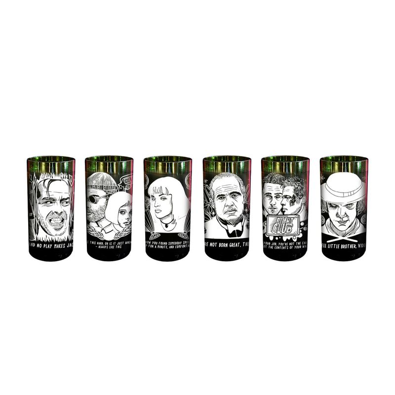 GREEN GLASS - Cinéfilo Juego de 6 Vasos