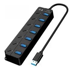 LISM - Hub Splitter Usb 3.0 A 7x Usb 3.0 Windows Mac Indicador Led / 240147