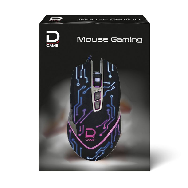 DATACOM - Mouse Gamer 7D Luces RGB Negro Datacom