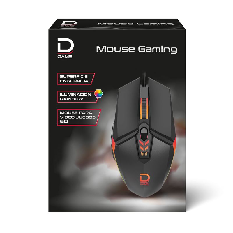 DATACOM - Mouse Gamer 6D Rainbow Lights