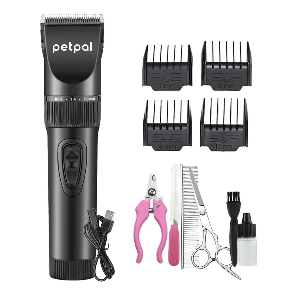 PETPAL - Maquina Corta Pelo Mascotas Perro Gato Kit Completo - Petpal