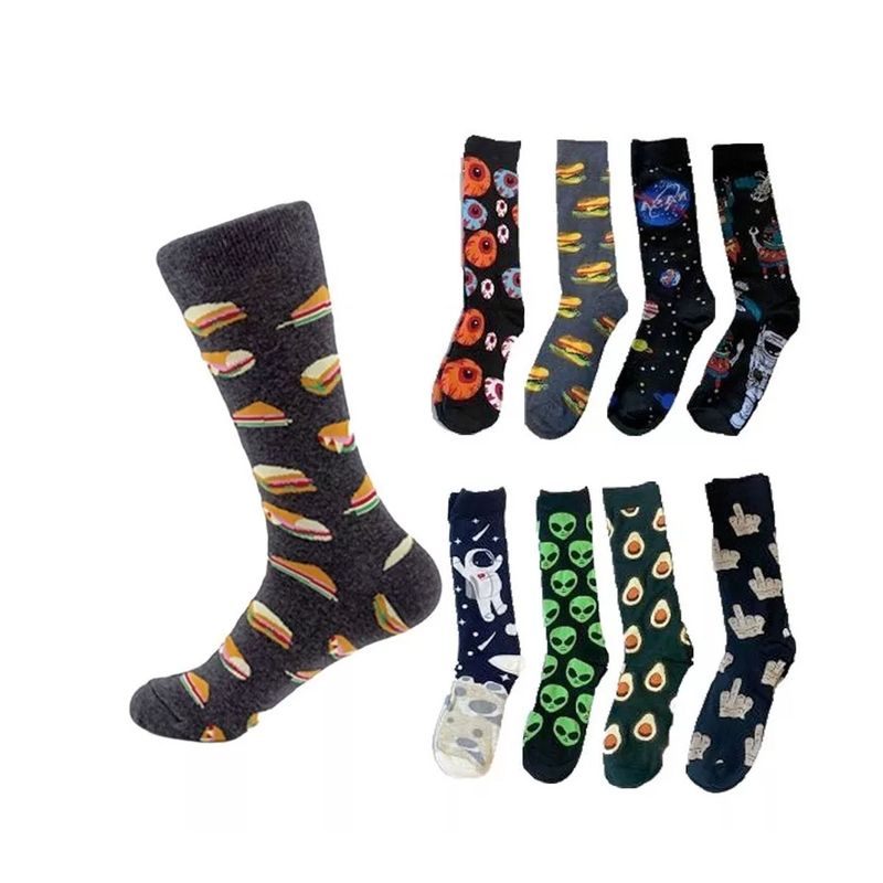 EVERSO - Pack 6 Calcetines Diseños Variados Algodón Bambu Para Hombre