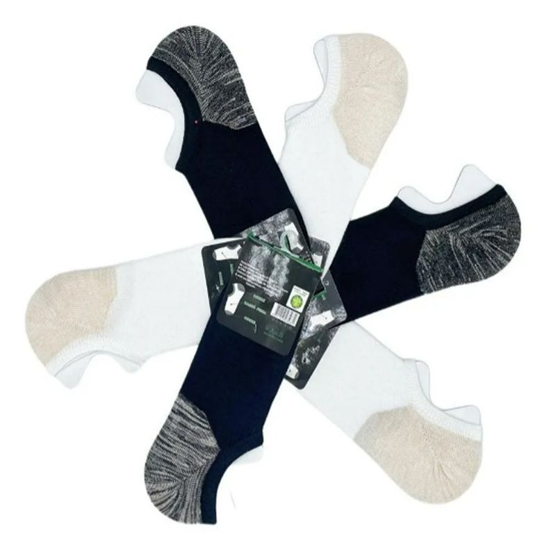 EVERSO - 12 Pares Calcetines Hombre Invisible  Cobre Con Bambú Algodón.