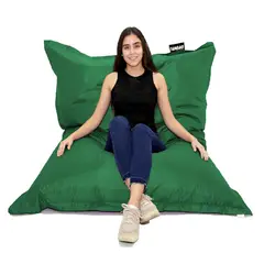 TUMBAO - Puffs Clásico Verde Petroleo de 180 X 140, para Casa y Jardín.