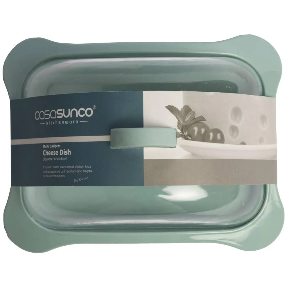 CASASUNCO - QUESERA CON TAPA CELESTE