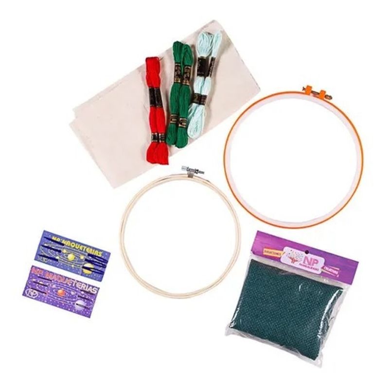 GENERICO - Set Manualidades Bordado Tela Crea Y Arpillera