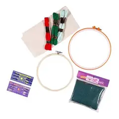 GENERICO - Set Manualidades Bordado Tela Crea Y Arpillera