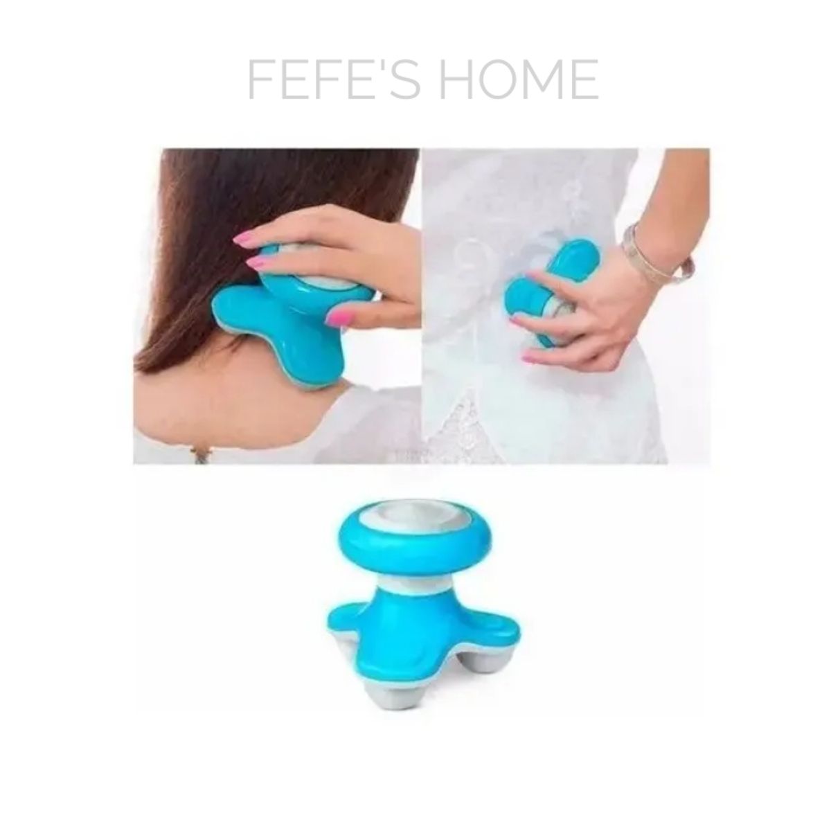 GENERICO - Mini Masajeador Cuello Cabeza Cuerpo Relajante Muscular Celeste