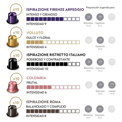 Imagen 2 del producto Cápsulas de Café Pack Favoritos - 50 unidades