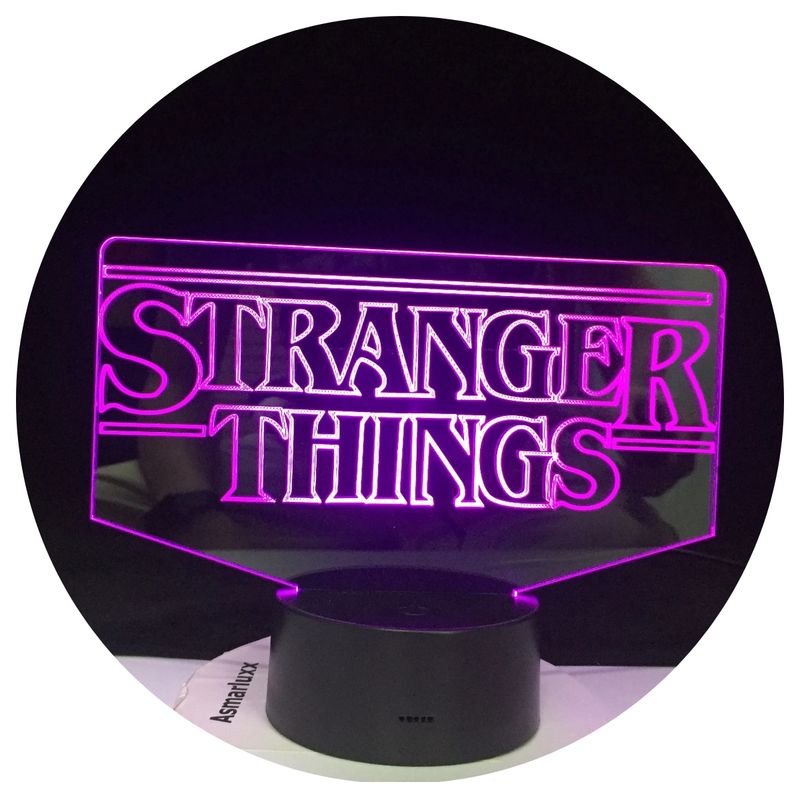 3DILUTION - Lámpara 3d Ilusión Stranger Things Base Negra