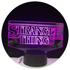 3DILUTION - Lámpara 3d Ilusión Stranger Things Base Negra