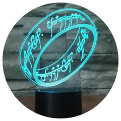 3DILUTION - Lámpara 3d Señor de los Anillos Base Negra