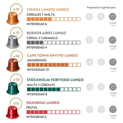 Imagen 2 del producto Cápsulas De Café Pack Lungo World Explorations - 50