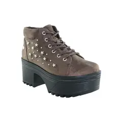 DINASTELLA - Botines Con Plataforma Café Para Mujer Casuales Estrella Danicolle