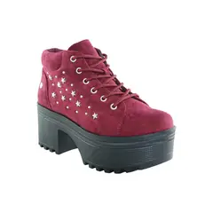 DINASTELLA - Botines Con Plataforma Rojas Para Mujer Casuales Estrella Danicolle