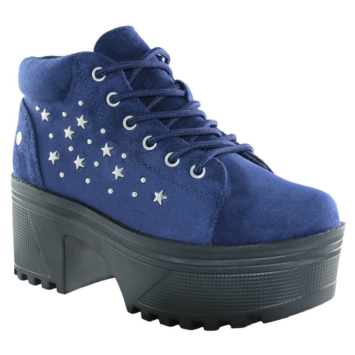 DINASTELLA - Botines Con Plataforma Azules Para Mujer Casuales Estrella Danicolle