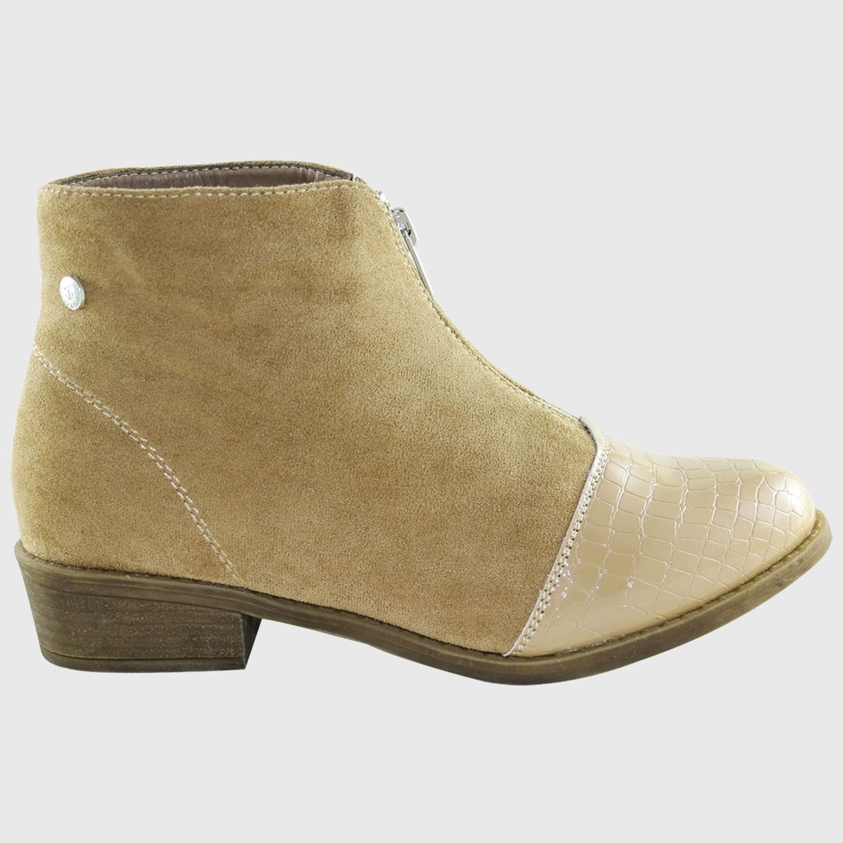 DINASTELLA - Botin punta Croco Khaki Danicolle