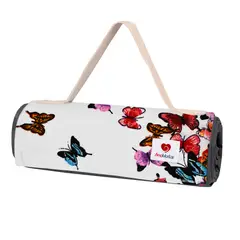 AMAMANTAS - Manta Picnic y Playa Impermeable Infantil Mariposas Blancas