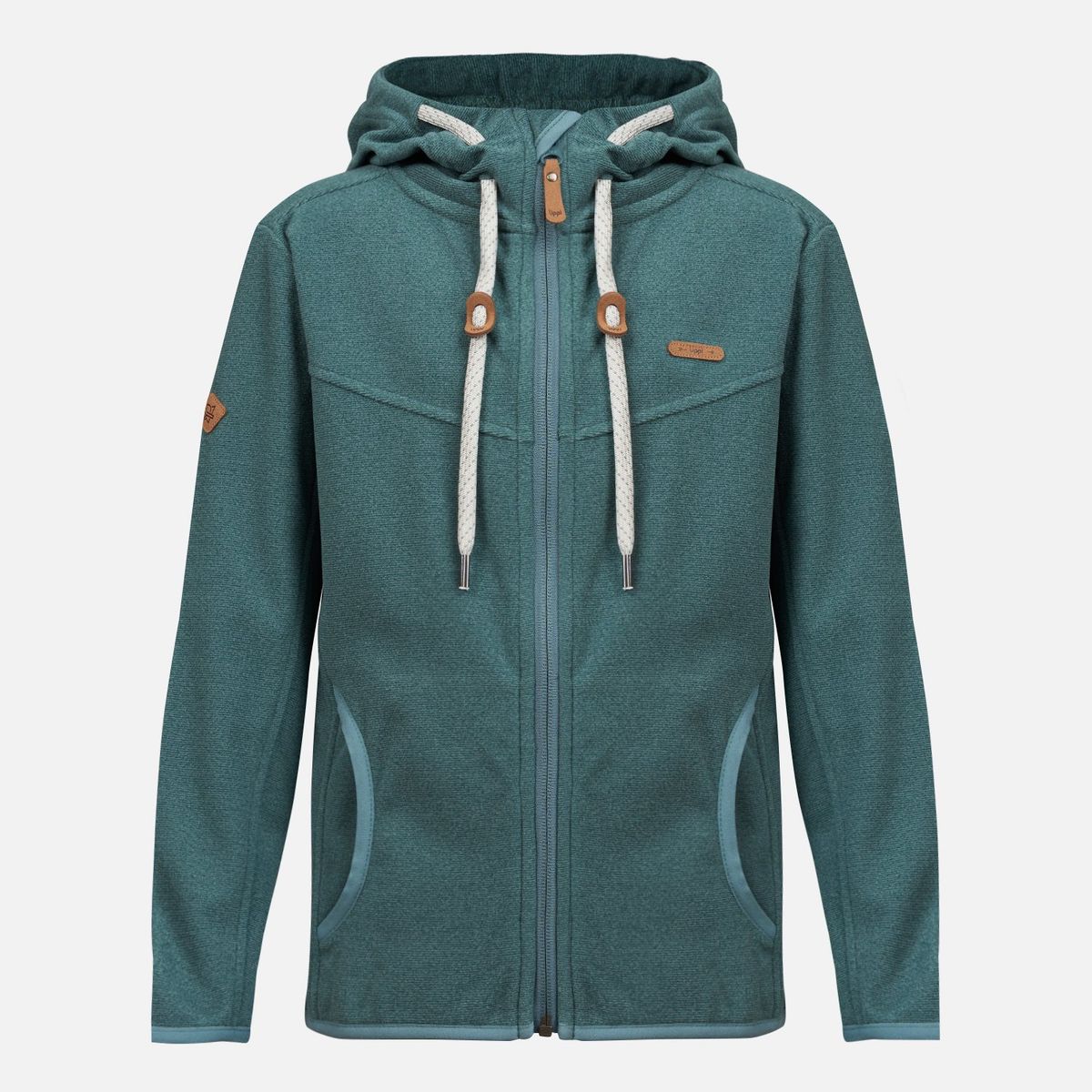 LIPPI - Poleron Niña Stripes Nano-F Full Zip Jade Lippi