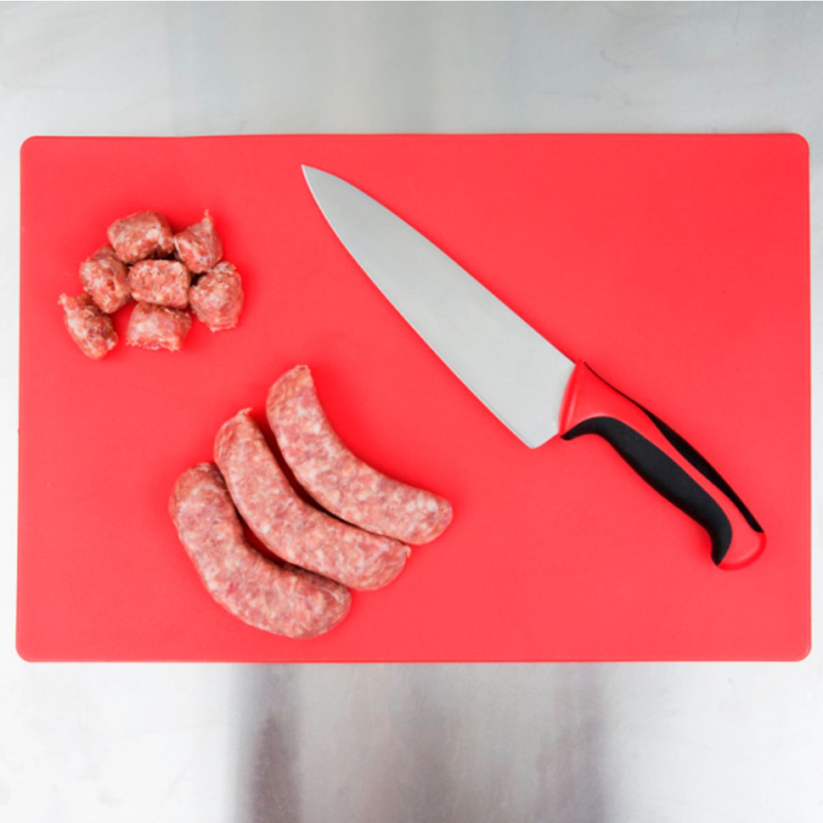 GENERICO - Tabla De Corte Rojo 26.5 X 32.5 X 1 Cm IMAHE