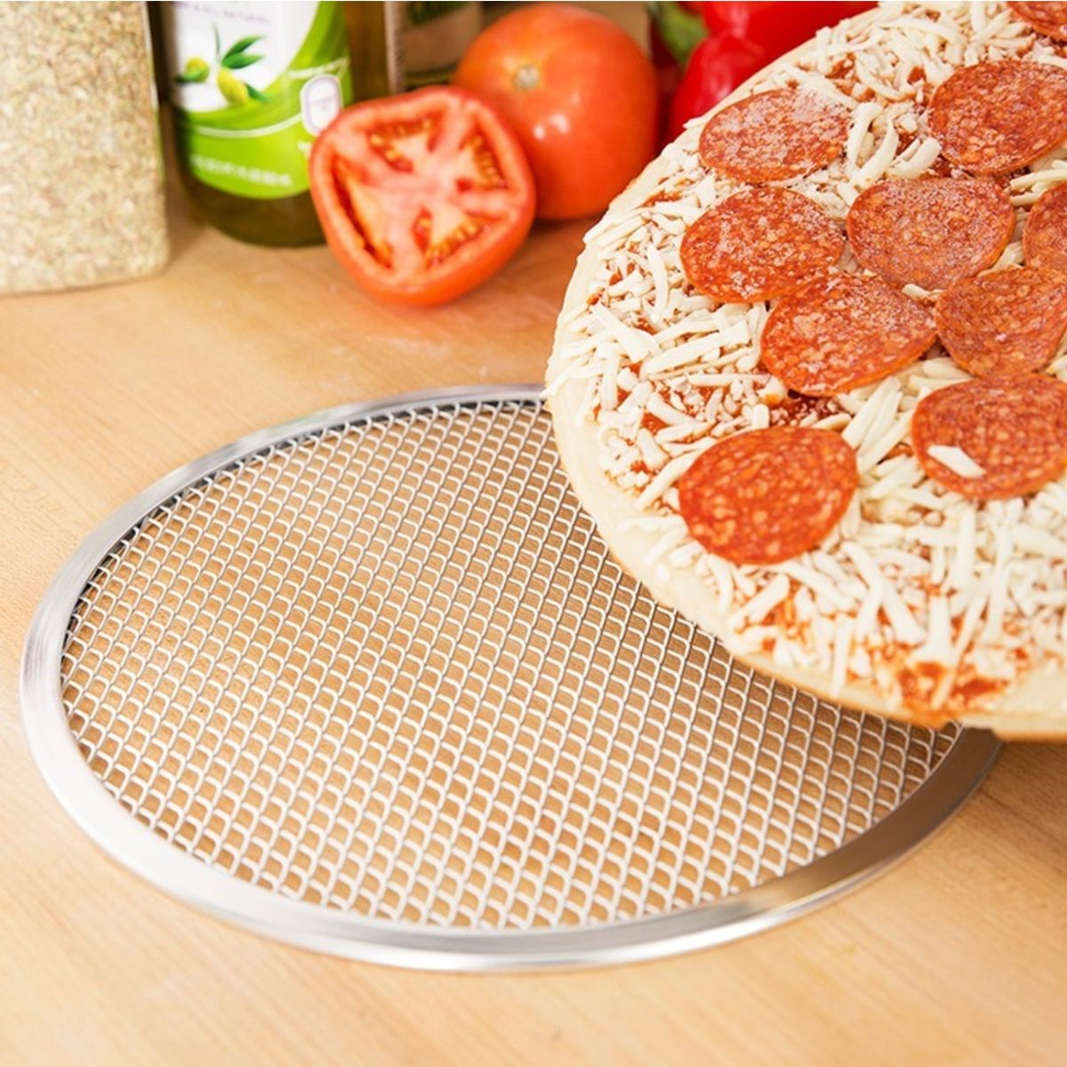 IMAHE - Rejilla Pizza Aluminio 38 Cm IMAHE