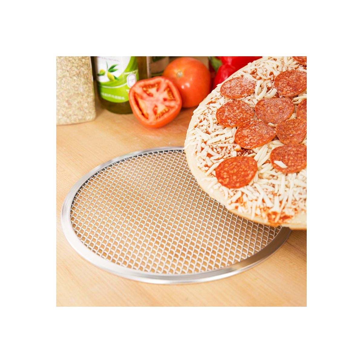 IMAHE - Rejilla Pizza Aluminio 35 Cm IMAHE
