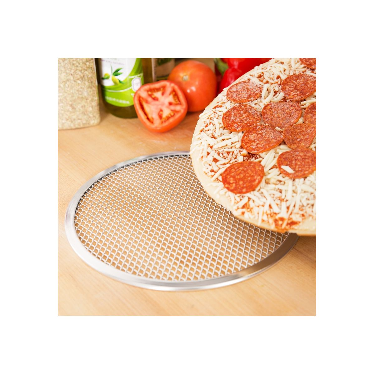 IMAHE - Rejilla Pizza Aluminio 33 Cm IMAHE
