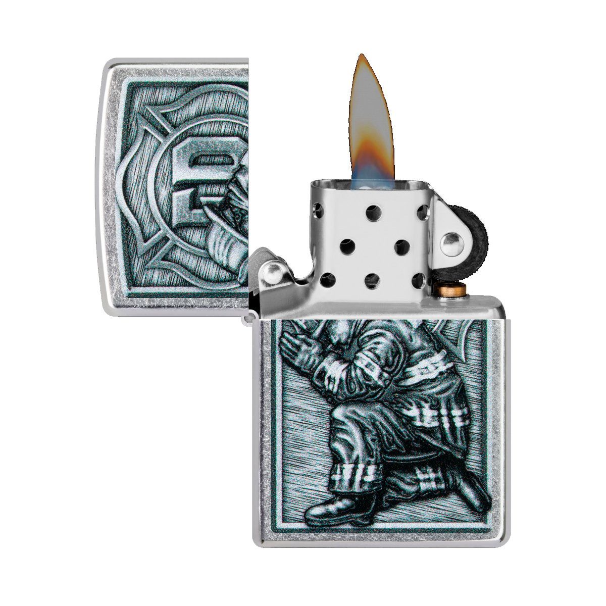 ZIPPO - Encendedor Zippo Firefighter Design Plateado ZP49785
