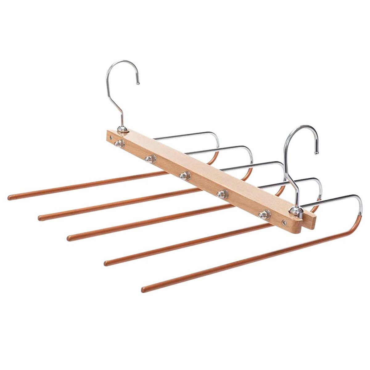 CASATUA - Colgador De Pantalones Ropa Ganchos 5 En 1 Antideslizante