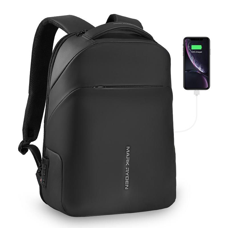GENERICO - Mochila Impermeable Ejecutiva con puerto Usb Notebook Mark Ryden