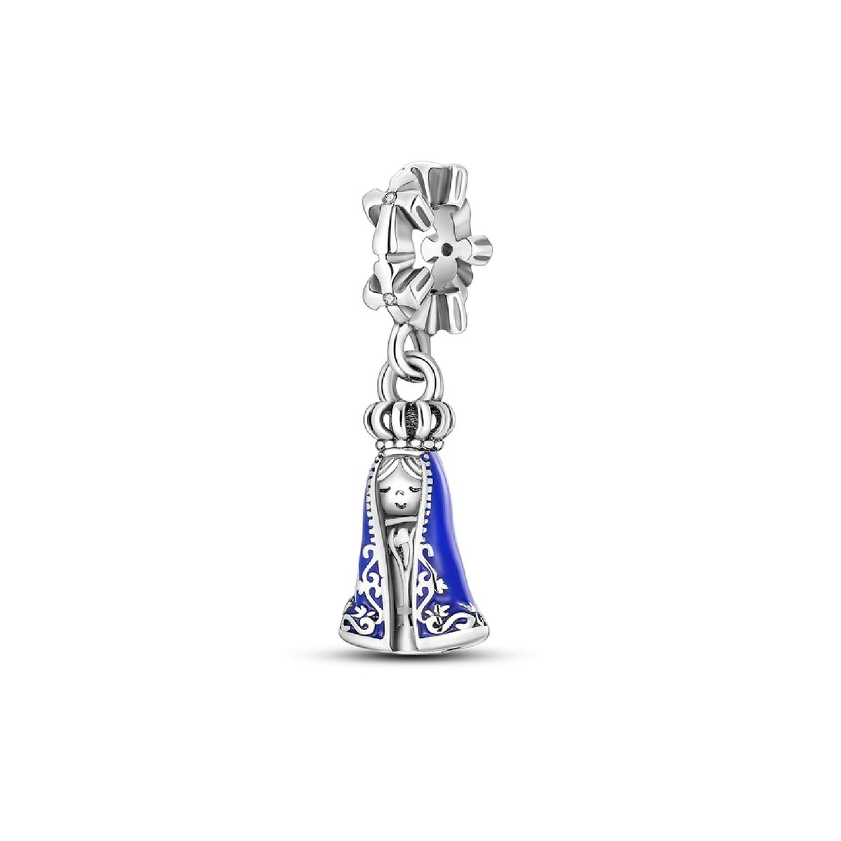SILVER HEART - Charm Virgen Azul en Plata Fina 925 SILVER HEART