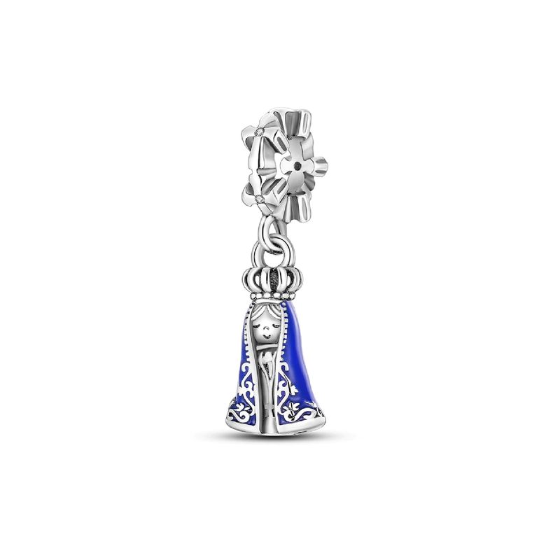 SILVER HEART - Charm Virgen Azul en Plata Fina 925 SILVER HEART