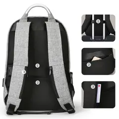 GENERICO - Mochila Casual Antirrobo Con Puerto Usb Mark Ryden Marble
