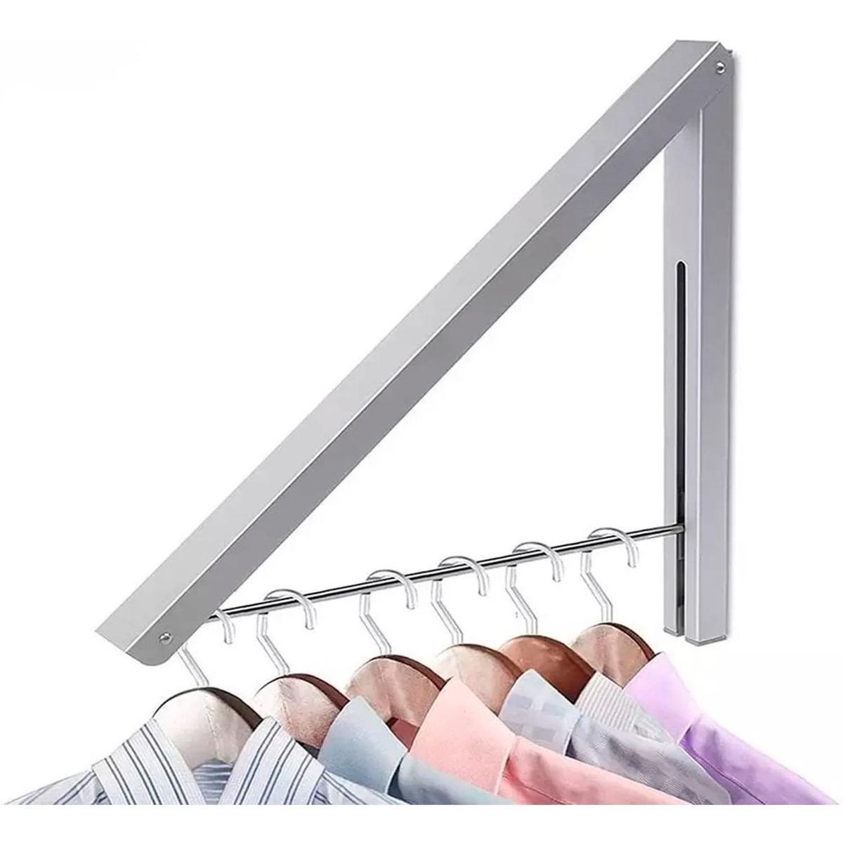CASATUA - Tendedero Plegable De Pared Colgador Ropa Ajustable Casatua