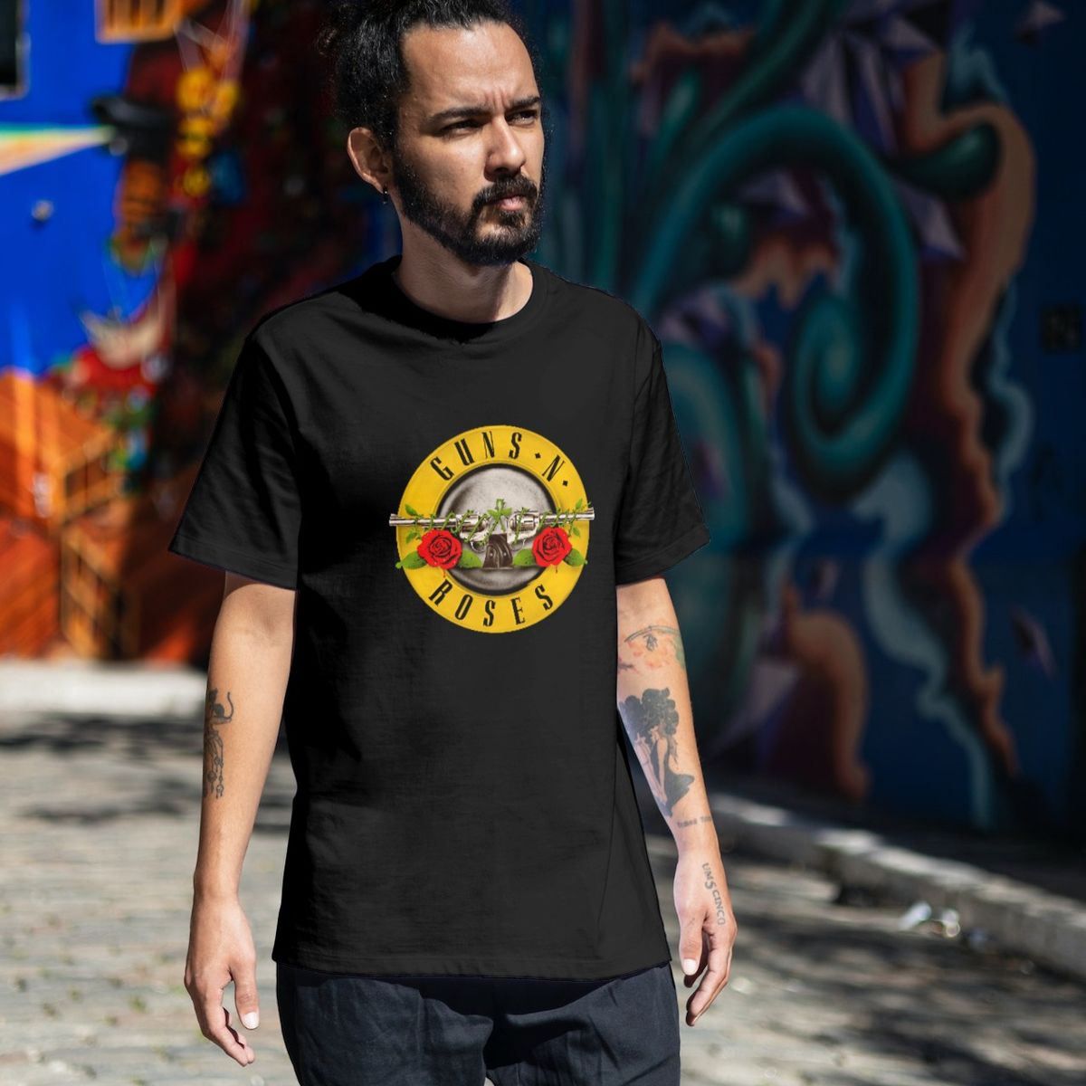 GENERICO - Polera Guns N Roses Rock Estampada Unisex Niños y Adultos