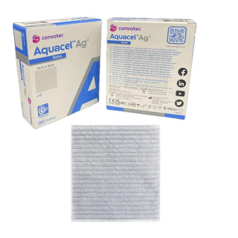 CONVATEC - Aquacel Extra Alginato De Plata 5x5cm Convatec Unidad