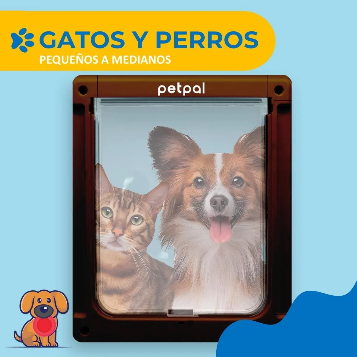 PETPAL - Puerta Abatible Para Perro Gato Mascota Petpal Tamaño Grande