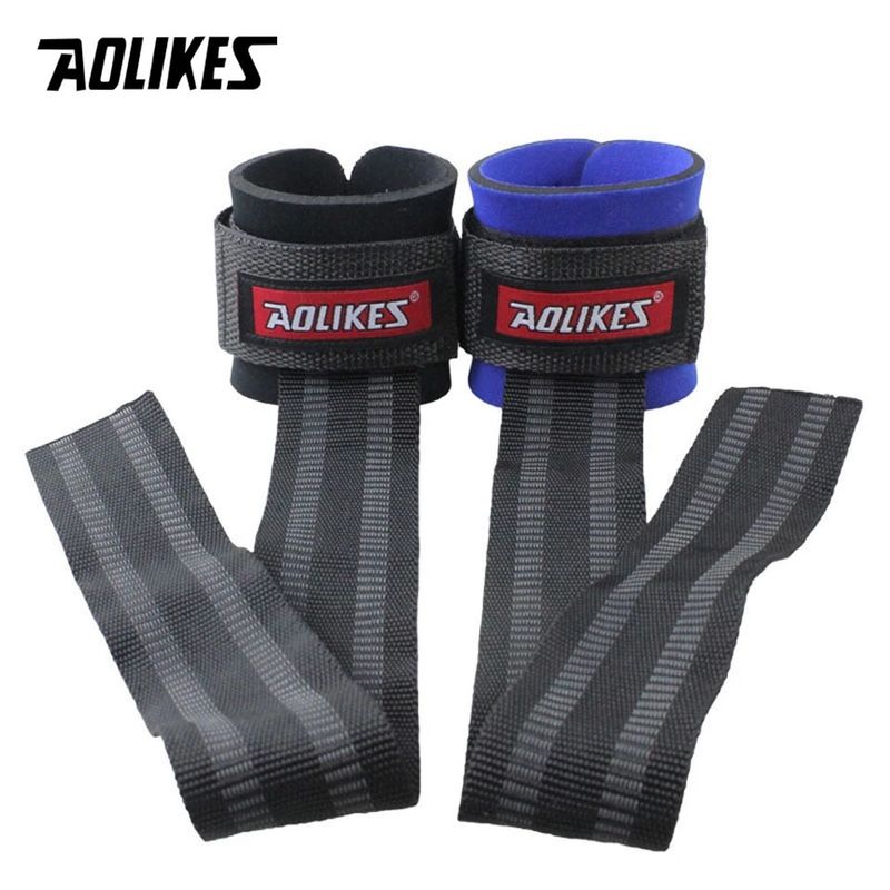 AOLIKES - Correas De Levantamiento Pesas Muñeca Vendas Straps Crossfit