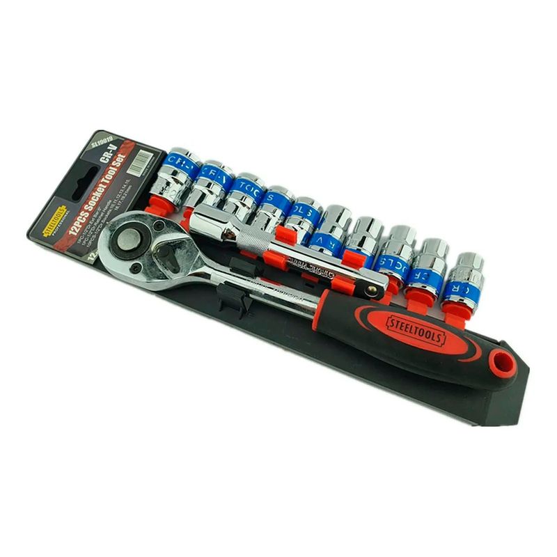 GENERICO - Set Juego Dados Chicharra 1/2 12 Piezas Steeltools