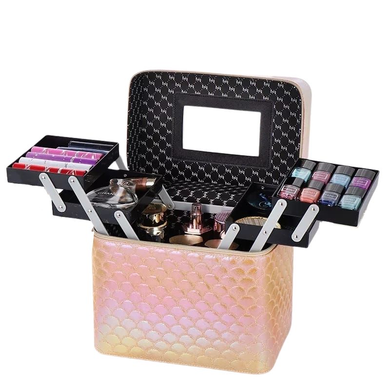 BLUUM - Bolso o Maleta Portátil para Manicure o Cosméticos Tornasol