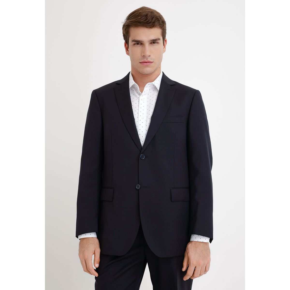TRIAL - Chaqueta Hombre Formal Lana S100'S Liso Regular Mix&Color Azul