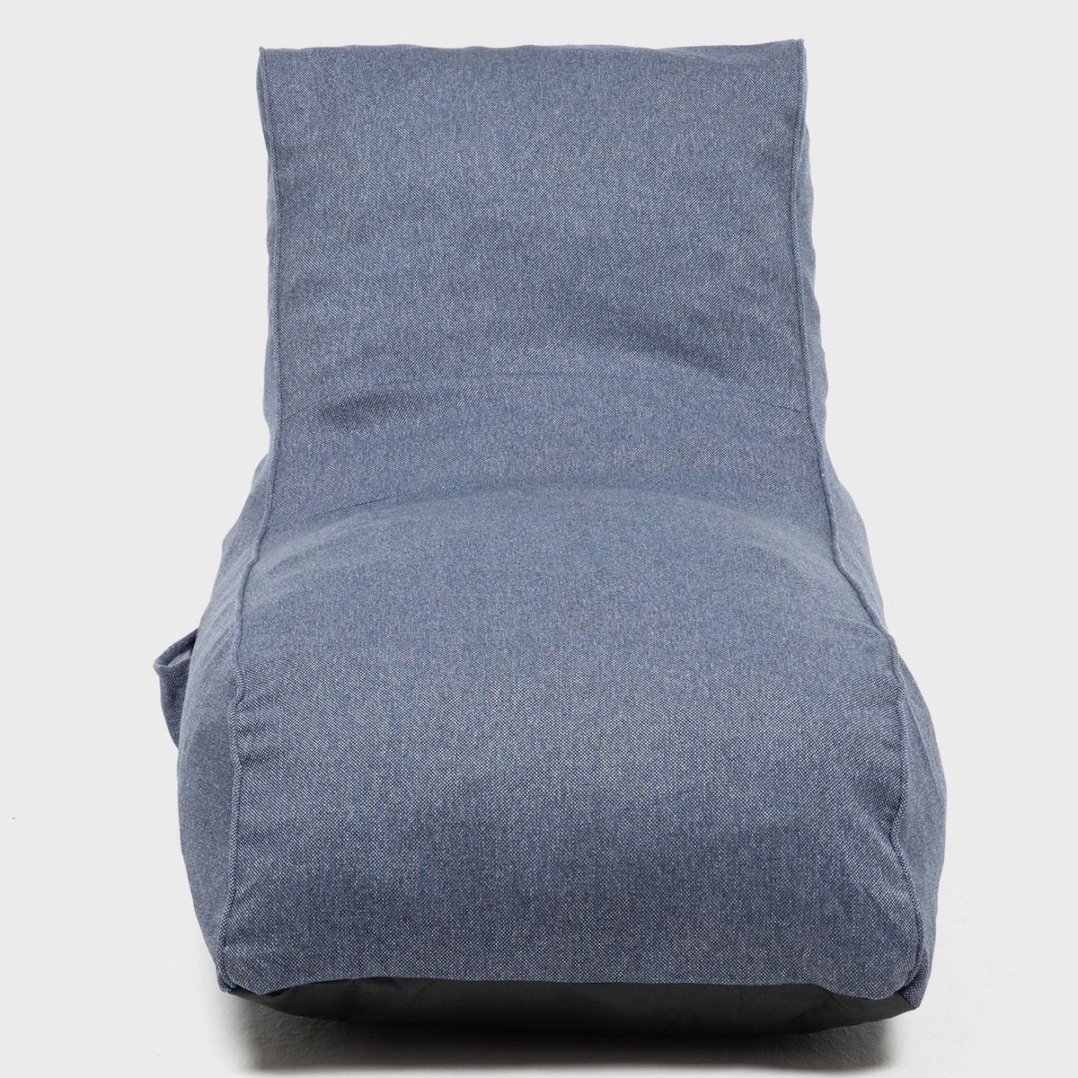 RELAN - Sofá Pouf / Puff Azul Largo Con Respaldo Relan