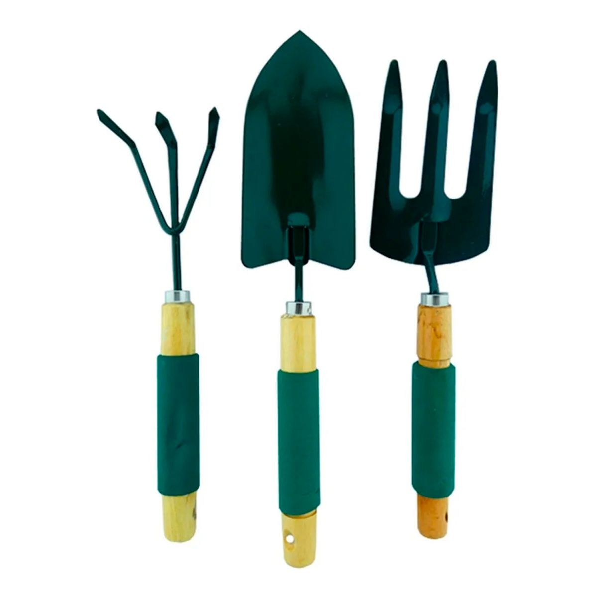 GENERICO - Kit Set Jardinería Huerto 3 Piezas Steeltools