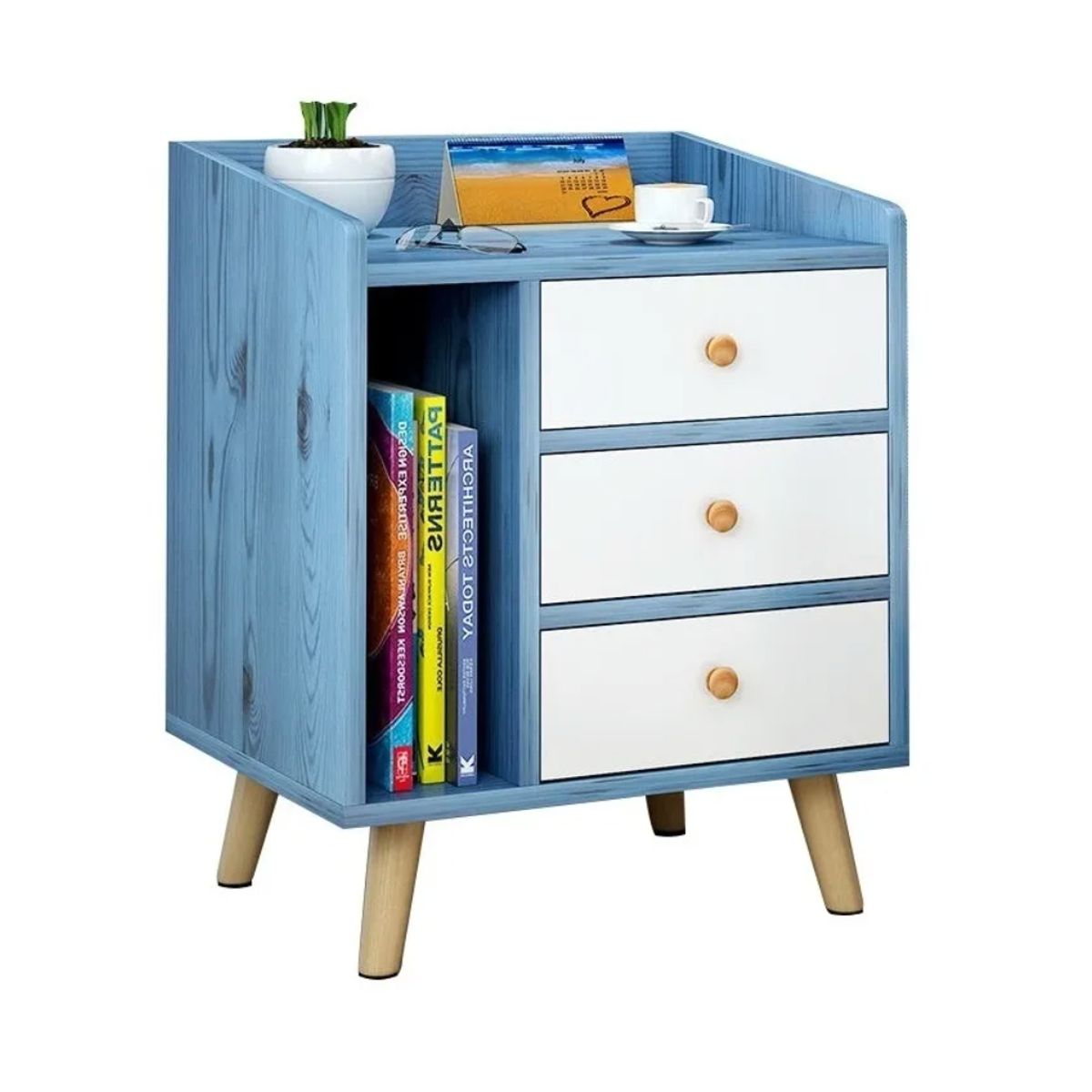 HOMER DESIGN - VELADOR 2 NIVELES CON 3 CAJONES HOMER DESIGN 62*30*43