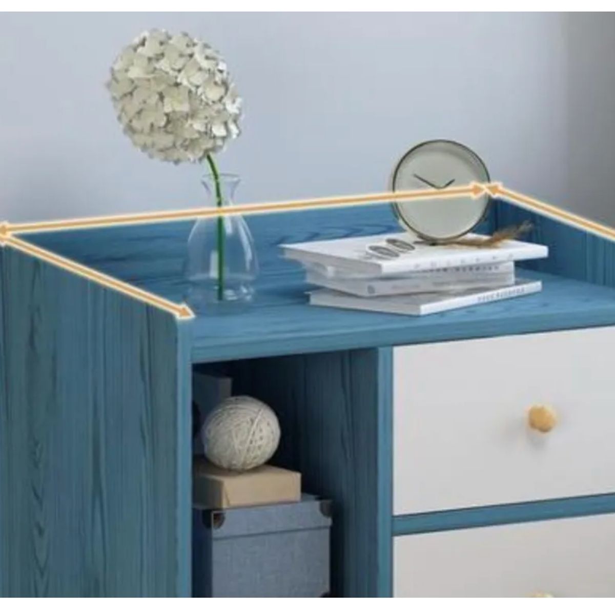 HOMER DESIGN - VELADOR 2 NIVELES CON 3 CAJONES HOMER DESIGN 62*30*43