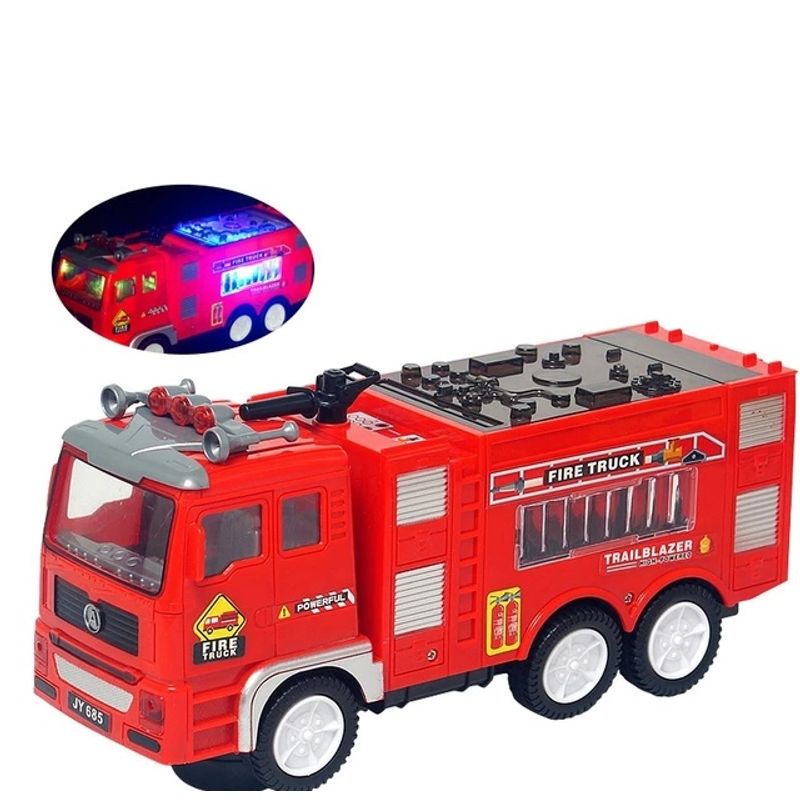 GENERICO - Camion Bombero Juguete con Sonido Luces 4D y Movimiento