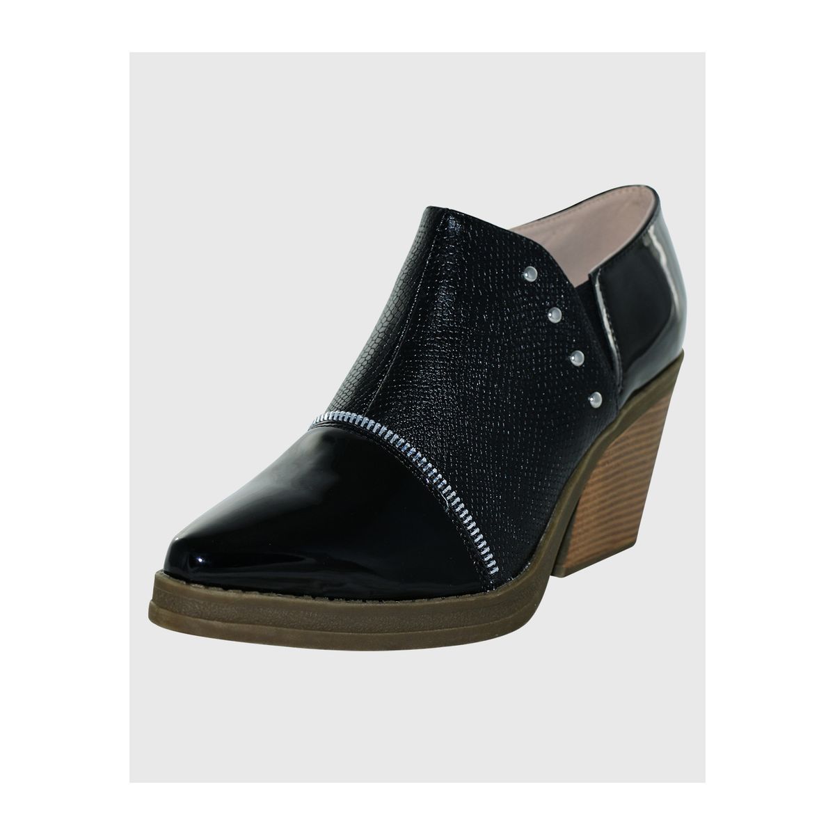 DINASTELLA - Botines de Taco Alto Negros de Mujer Elasticadas Casuales Danicolle