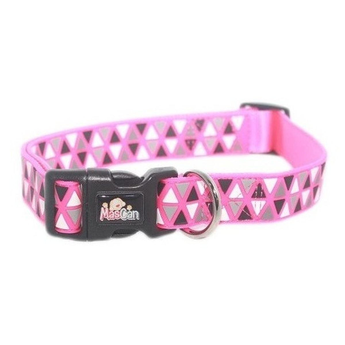 MASCAN - Collar Triángulo Fucsia Talla M Perro Mascan