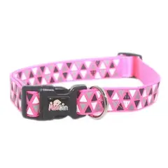 MASCAN - Collar Triángulo Fucsia Talla M Perro