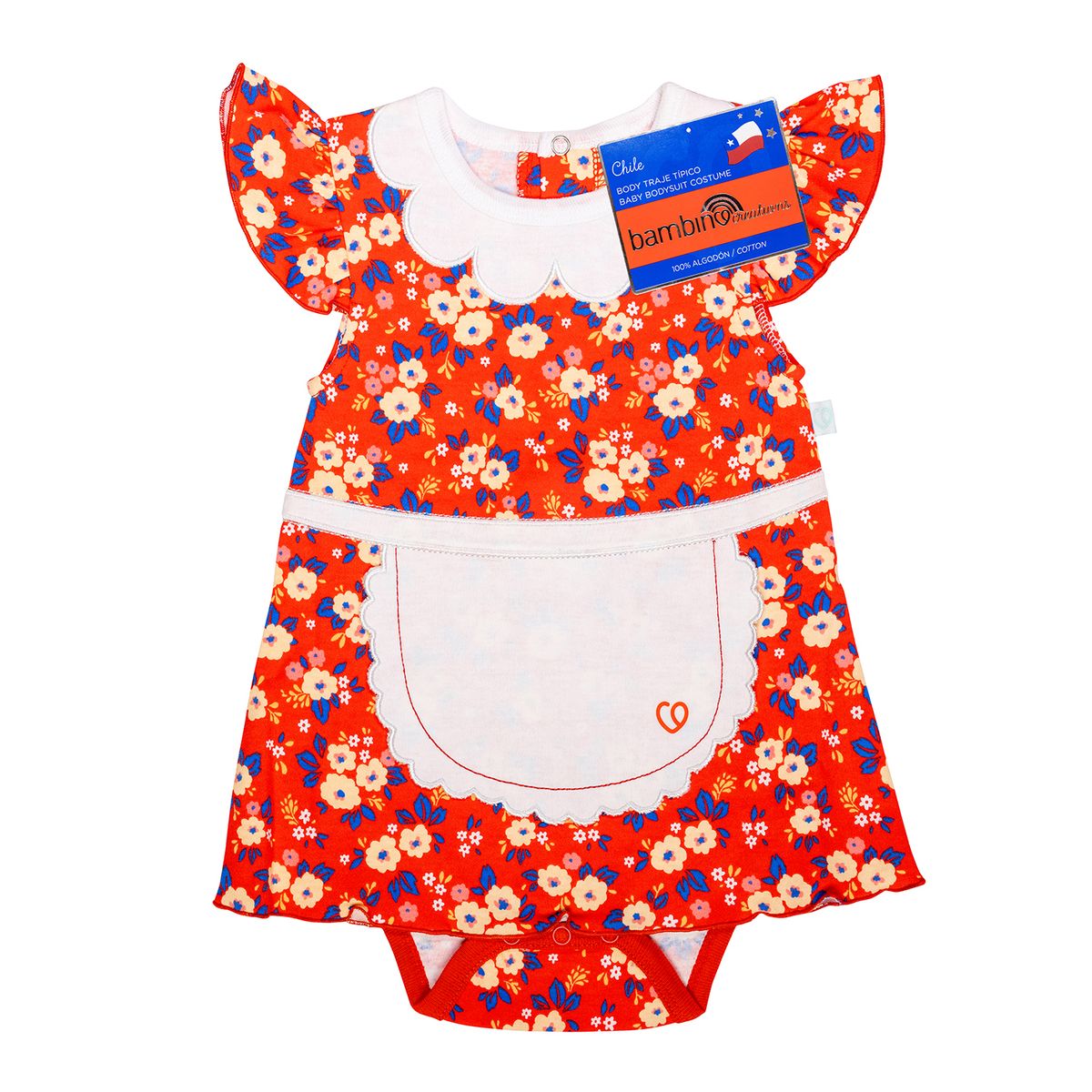 BAMBINO - Body Huasita Chile Rojo Niña